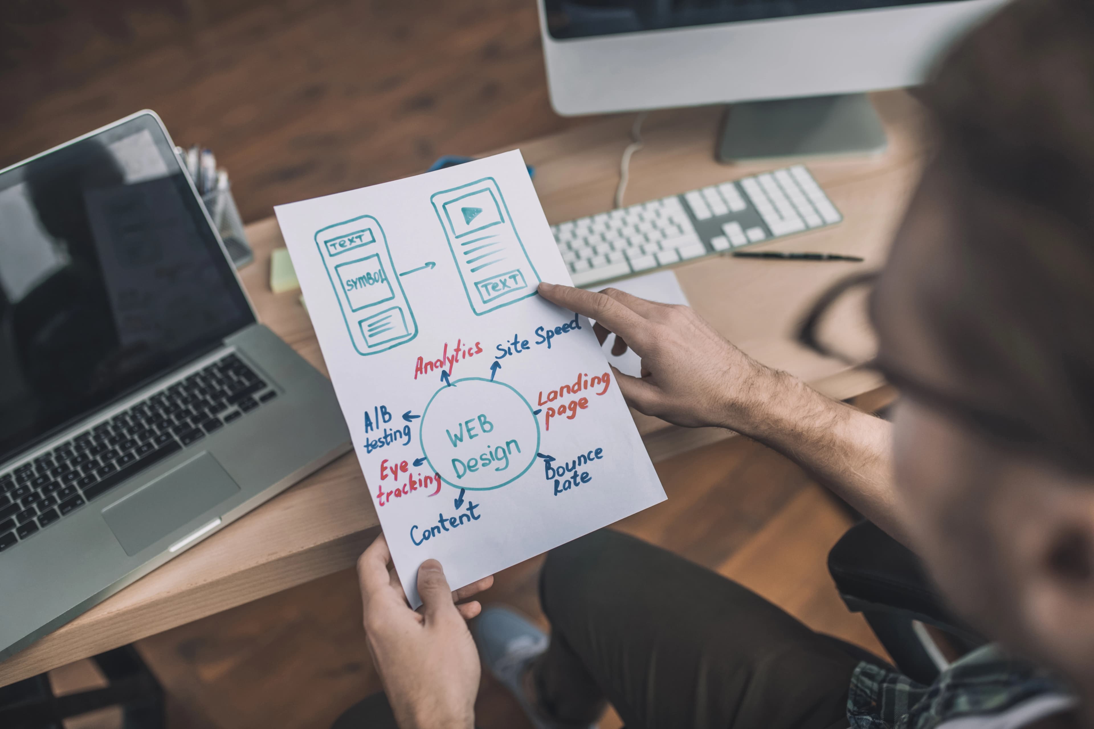 Developer creating a modern web application